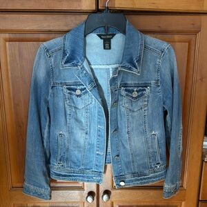 White House Black Market Blue Denim Jacket